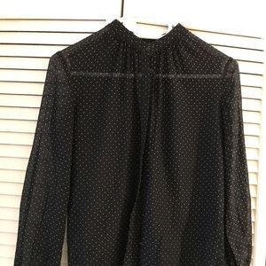 Cotton/silk polka dots shirt club Monaco